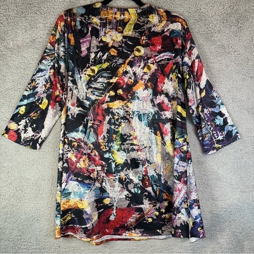 Et' Lois Abstract Art-to-Wear Multi-Color Pullover Tunic - Picture 6 of 11